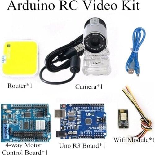 Arduino RC Video Controller Kit for Robot Arm Tank 2WD/ 4WD Car Chassis Tank Chassis Remote Control Kit Openwrt Router Camera