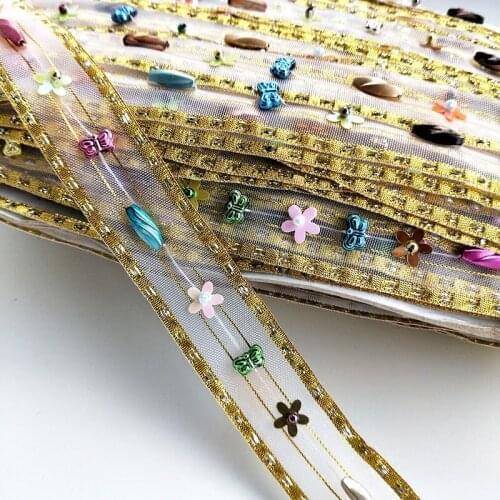 Crystal rhinestone tassels Wedding dress accessories Beaded Lace Trim fabric applique patches sew on trim for clothing