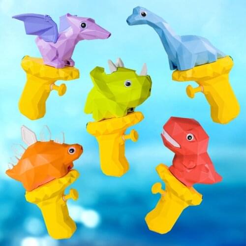 Summer 3D Dinosaur Water Spray Toy For Kids Cute Geometric Cartoon Tyrannosaurus Press Water Spray Toy Outdoor Beach Garden Toy