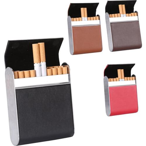Fashion Woman Stainless Steel Cigarette Case Box Business Cigarette Pouch Smoking Accessories