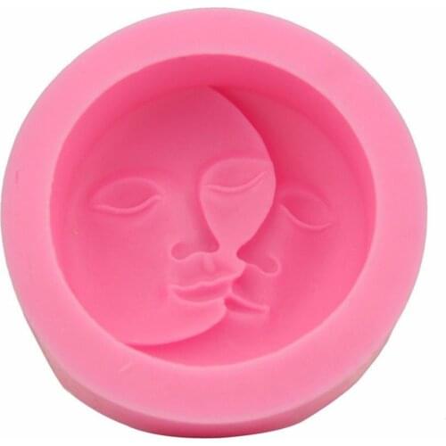New Multifunction Sun And Moon Faces Soap Molds Silicone Molds DIY Handmade Cake Baking Mould Craft Soap Making