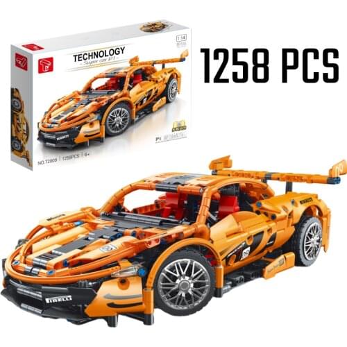 NEW MOC High-Tech Building Blocks Super Speed Racing P1 Car Model Bricks Children Kids Educational Toys Christmas Gifts