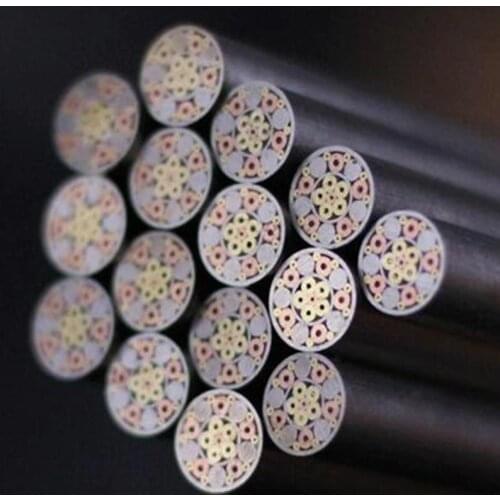 Knife DIY shank Five-pointed star Mosaics Rivets 130mm nail steel tube 6mm DIY knife handle screw More design exquisite style