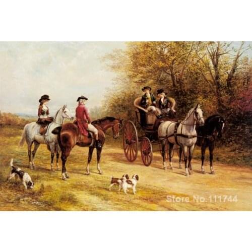 Hunting dog paintings A Chat with His Lordship Heywood Hardy Modern art High quality Hand painted