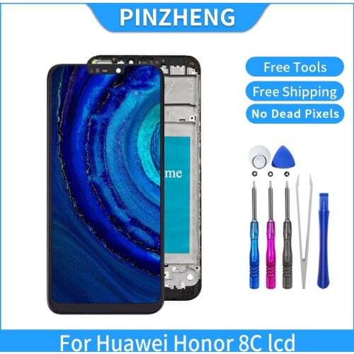 PINZHENG Original LCD For Huawei Honor 8C BKK LX2 LX1 L21 LCD Display Touch Screen Display Digitizer Replacement LCD Screen