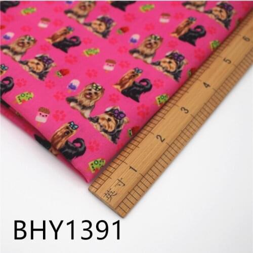 Half yard 45*140cm cartoon cute dog print polyester cotton patchwork fabric mask 1379