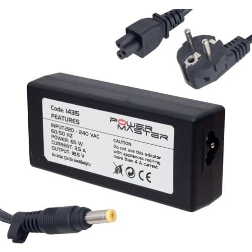 POWERMASTER NOTEBOOK ADAPTER SL-NBA10 HP 18.5V/3.5A 4.8*1.7 END
