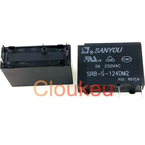 Relay SRB-S-105DM2 112DM2 124DM2 5V 12V 24V 5A 4pin HF46F AC5N-S ALDP