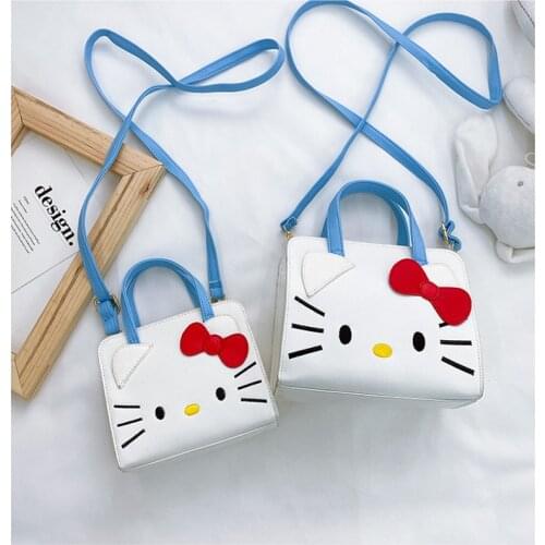 Sanrio hello kitty childrens messenger bag 2021 new girls shoulder bag cartoon coin purse handbag parent-child accessory bag