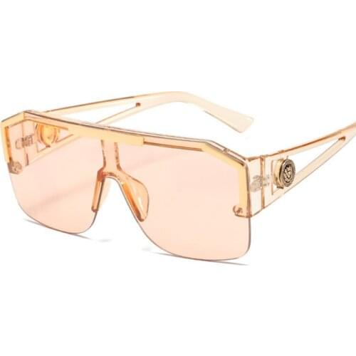 New Fashion Oversized Sunglasses Men Women Luxury Brand One Piece Sun Glasses Cool Gradient Mirror Designer Oculos De Sol