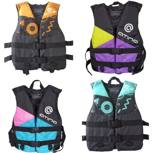 Young men and women drifting 35-55KG buoyancy life vest outdoor water sports floating swimming fishing surfing life vest