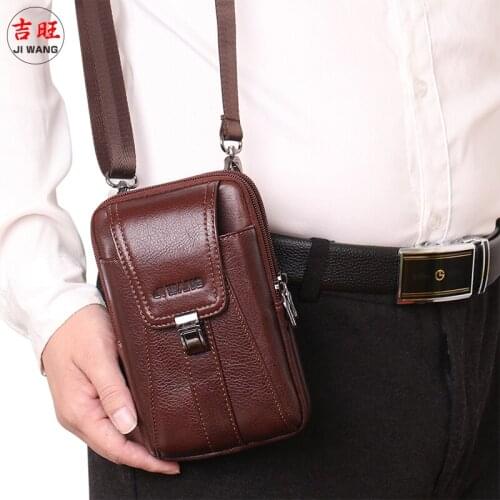 Genuine Leather Bag Messenger Bag Male Cross Body Bags Shoulder bags Male Luxury Handbags 2021 Fashion Pocket Belt Bags For Mens