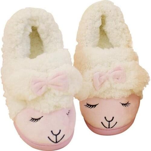Shoes 2020 Home Slippers Cartoon Slippers Indoor Warm Shoes Slippers Women cute sheep fluffy slippers