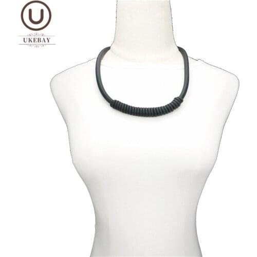 UKEBAY New Silicone Necklaces Handmade Jewelry Women DIY Gift Choker Necklace Goth Accessories Elasticity Chains Body Jewellery