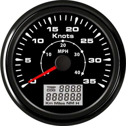 Universal Marine Car GPS Speedometer 40 MPH / 80 MPH Speedometer Gauge with 7 Colors Backlight Waterproof IP67 for Audi BMW