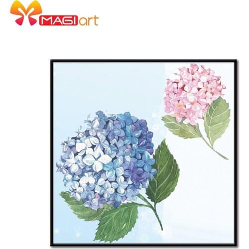 Cross stitch kits Embroidery needlework sets 11CT water soluble canvas patterns 14CT purple and pink Dandelions-NCMF183