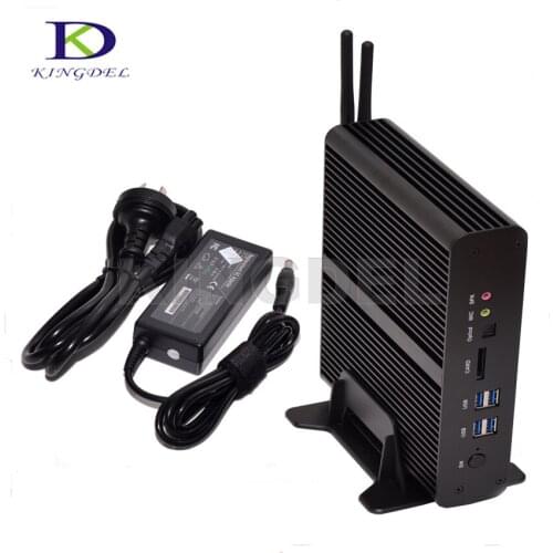 High speed Fanless PC computer Core i7 5550U up to 3.0GHz Intel HD Graphics 6000 2*HDMI USB 3.0 1*OPT Dual LAN mini PC