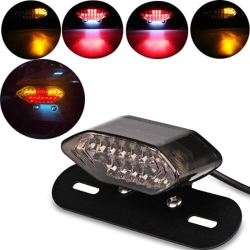 Motorcycle Tail Turn Signal Autocycle LED Tail Turn Signal Light Integrated Tail Brake Stop Running License Lamp Bulb