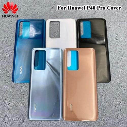 Battery Back Cover 6.58" For Huawei P40 Pro ELS-AN00 Rear Glass Door Housing Panel Phone Replacement Parts With Adhesive Sticker
