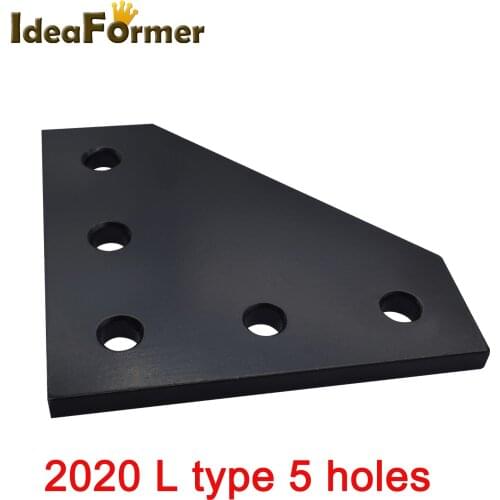 3D Printer Parts Joint Board Plate 5 Holes L Type 90 Degree Corner Angle Bracket Connection Strip for Aluminum Profile 2020