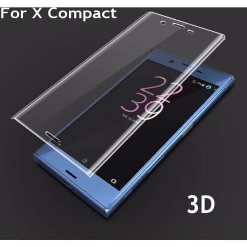 9H 3D Anti-Explosion Tempered Glass for Sony X Compact Round Curved Full Cover Screen Protector for Xperia F5321 Protective Film