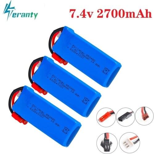 7.4V 2700mAh Lipo Battery for Syma X8C X8W X8G Rc Drone Spare Parts 2S 7.4V 853480 Battery for RC Toys parts vs 2500mAh 903480