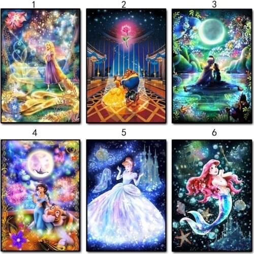 5D DIY Diamond Painting Disney Mickey Pooh Diamond Embroidery Cross Stitch Kits Mosaic Art Picture Rhinestones Home Decoration