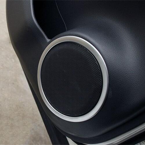 For Nissan Qashqai 2008-2021/ X-Trail 2014-2020 Car Accessories 4pcs/set ABS Chrome Trim Decoration Speaker Ring Sticker Case