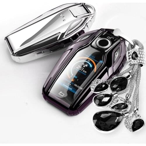 Car TUP Key Case Cover Buckle For BMW 5 Series 6 Series 7 Series 740 LCD GT High-end 530LE Smart X5 Protector Accessories