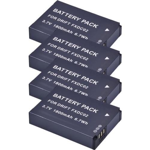 Batmax 4X 1800mAh FXDC02 Battery for Drift 72-011-00 FXDC02 CFXDC02 HD Ghost Ghost-S HD720