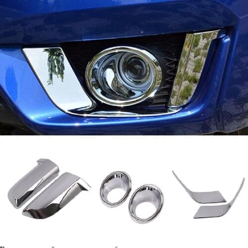 ABS Chrome For Honda FIT JAZZ accessories 2015 2016 car styling Car front fog lamp light frame cover trim