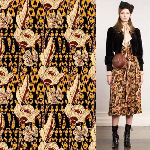 European G brand new spring/summer custom printed fabrics Poppies pattern fabric factory stores support G logo customization