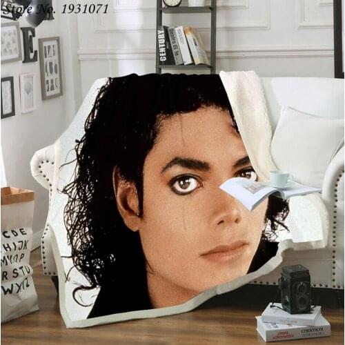 Michael Jackson 3D Printed Fleece Blanket for Beds Thick Quilt Fashion Bedspread Sherpa Throw Blanket Adults Kids 06