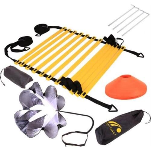 Football training set Mark dish Drag umbrella drag parachute Jump ladder Agile ladder Training rope ladder