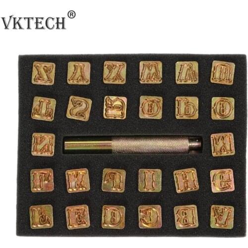 Metal Leather Tools Professional Leather Printing Tools 26pcs Alphabet Letter Stamp Set 9pcs Number Stamper Set Leather Crafts