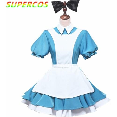 Re:Life in a different world from zero Rem maid dress Suit Cosplay Costume Halloween party