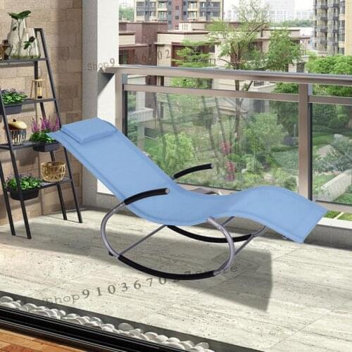 Recliner Balcony Home Leisure Folding Rocking Rocking Chair Lunch Break Lazy Person Nap Chair Summer Recliner