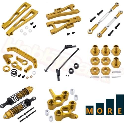CNC Metal Aluminum Alloy Upgrade Parts for JLB Racing CHEETAH 1/10 RC Car Monster Truck Replacement Gold Yellow