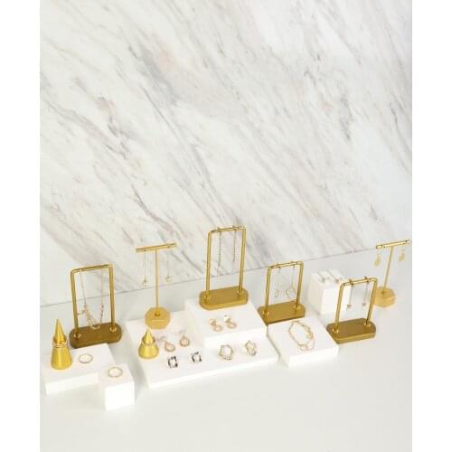 Metal Gypsum Jewelry Display Holder Ring Earrings Bangle Display Stand Jewellery Display Series