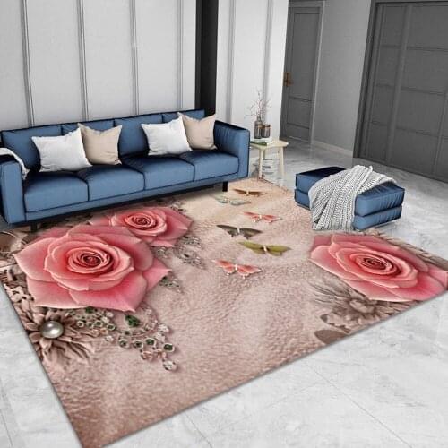Soft Flannel Gothic Home Big Carpets For Living Room Bedroom Area Rugs Modern Nordic Mat Play Printing Child Decor Parlor 3D Rug