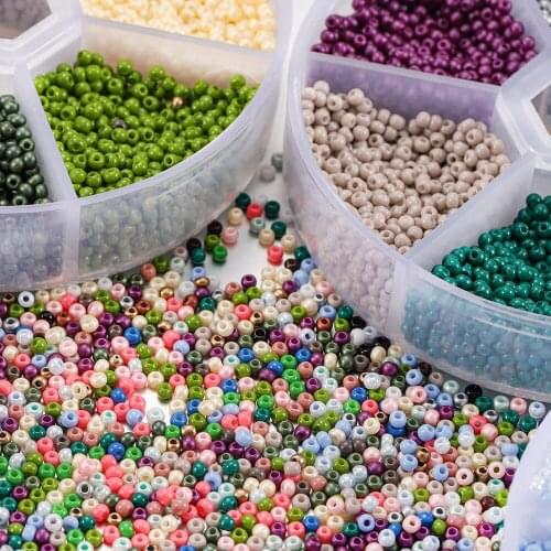 4800pcs/2mm Mix Box Set Charm Czech Seed Bead Crystal Spacer Glass Bead For DIY Jewelry Making Earring Handmade Accessories Kit