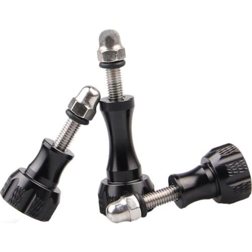 GoPro Thumb Screw Set (Black) - Aluminum Alloy Thumbscrew Knob Bolt Kit for GoPro Hero 7 6 5 4 3+ 3 2, GoPro Hero Session, SJCAM