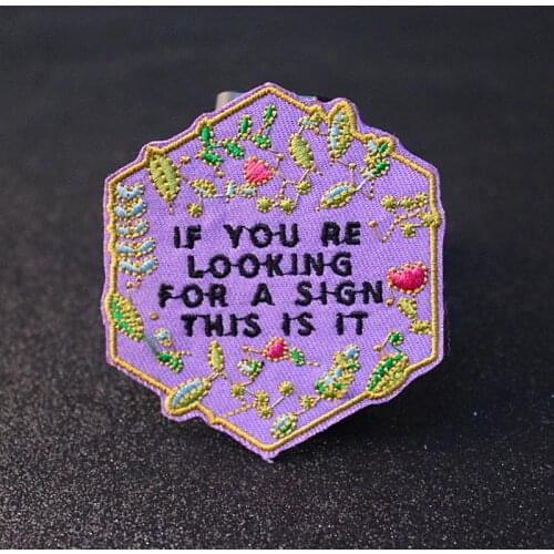 Hippie Letter Patches For Clothing Cartoon Iron On Embroidered Patches On Clothes Fashion Flower Stickers On Clothes Applique