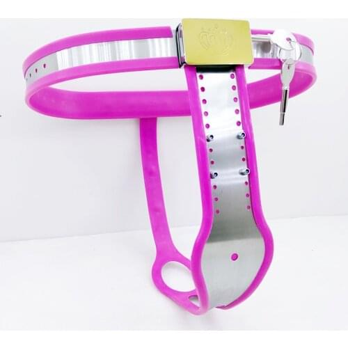 Stainless Steel T Type Pants Female Chastity Belt BDSM Bondage Adult Games Sex Toys For Women Metal Chastity Lock Underwear