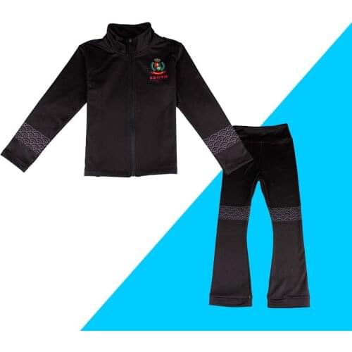 New customized high elastic figure skating suit for men women training competition ice skating warm jacket