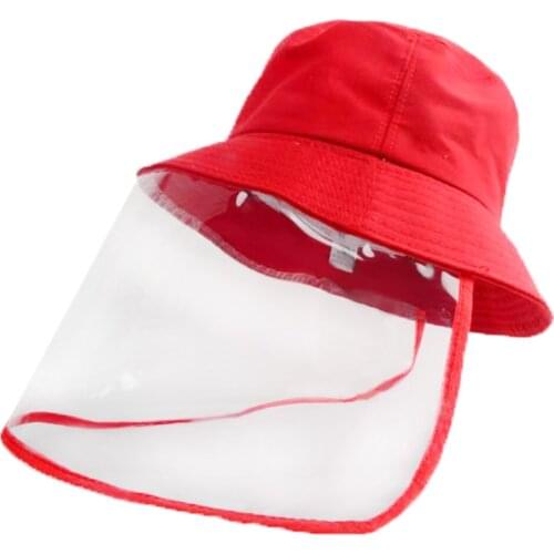 Bucket Hat Windproof Sun Protection Outdoor Fishing Hat Red