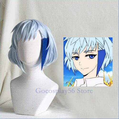 Anime Tower of God Cosplay Aguero Agnes Khun Wig Short Blue Synthetic Hair Adult Kami no Tou Wig Koon Khun Wig