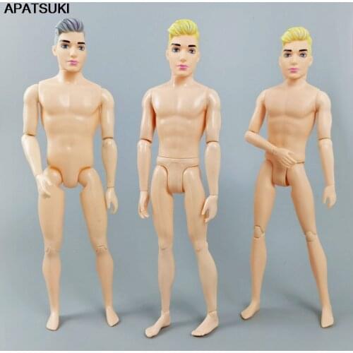 30cm Movable Jointed Doll Ken Boy Body & Head Male MAN Naked Prince DIY Nude Doll Accessories 1/6 BJD Dolls Toys For Children