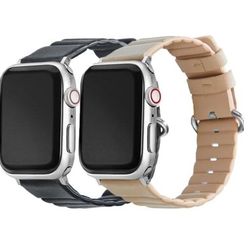 Leather Strap 42mm 44mm for Apple Watch Band 38mm 40mm Soft Replace Wrist Strap for Apple Watch Series 654321se