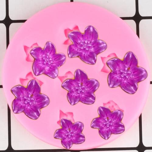 Flower Silicone Mold Wedding Cupcake Topper Fondant Cake Decorating Tools Candy Resin Molds Chocolate Moulds DIY Baking
